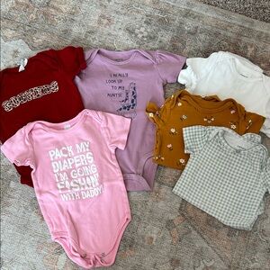 Assorted Colorful Baby Onesies Set